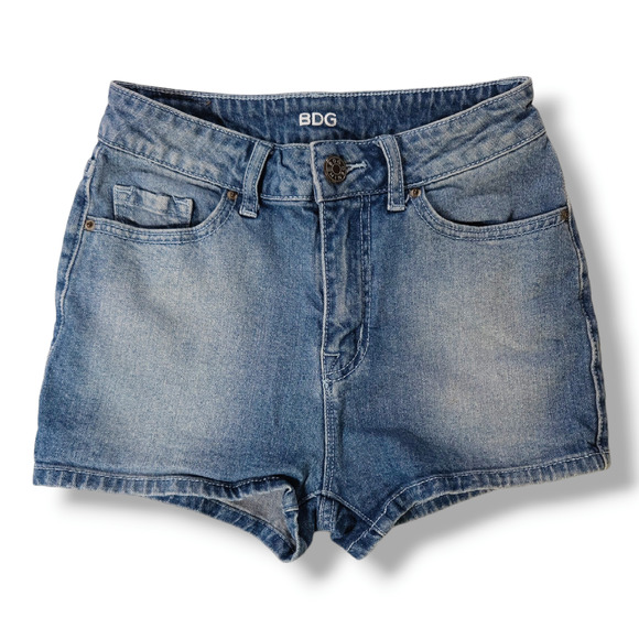 EUC Urban Outfitters BDG Erin Shortie High-Rise Denim Shorts Sz. 24 Vintage Blue - Picture 1 of 9